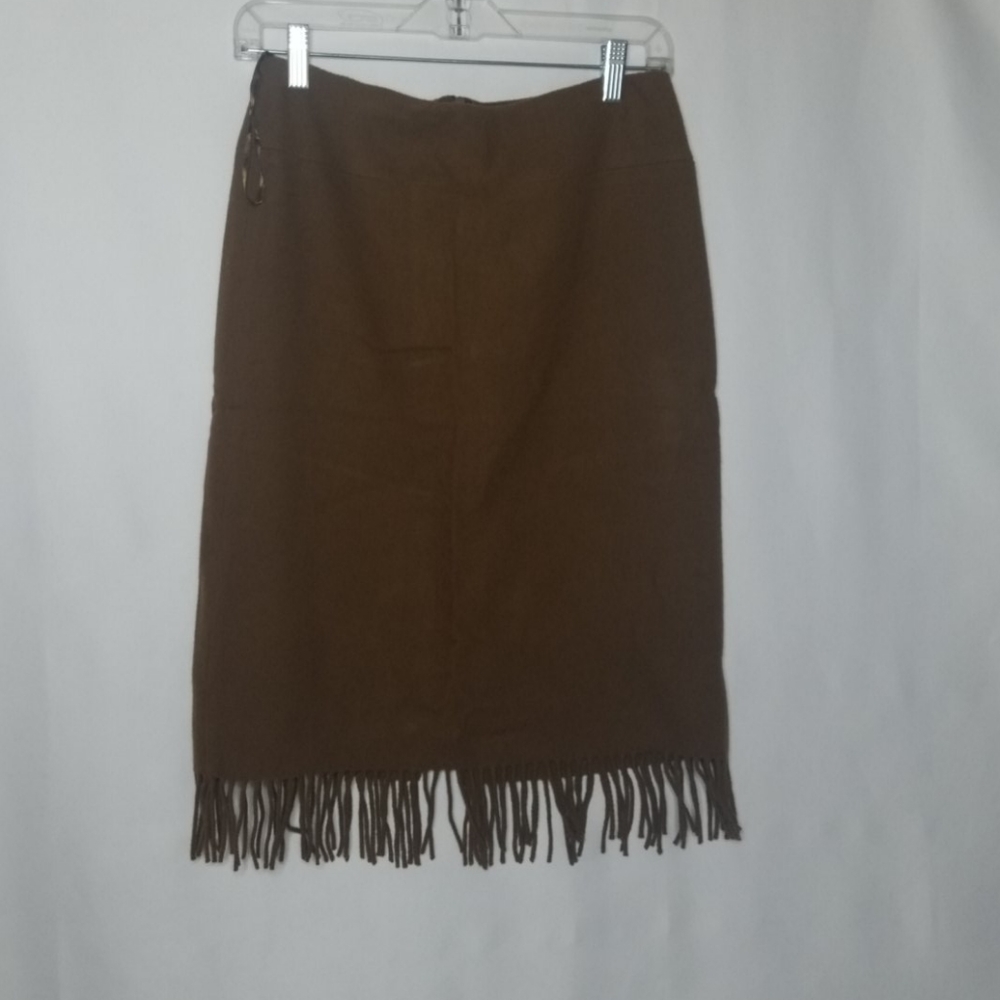 Jones New York NWT Skirt Fringe Detail 100% Wool